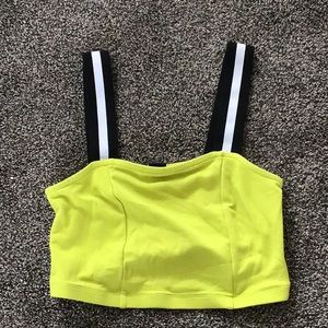 Wild fable neon green crop top